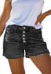 hapcope women's high waisted denim shorts ripped hem frayed distressed short jeans 1 logo