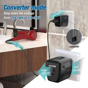 img 3 attached to 🔌 High-performance 2000Watts Travel Adapter and Converter Combo – Step Down Voltage 220V to 110V for Hair Dryer, Steam Iron, Laptop, MacBook, Cell Phone – Universal Adaptability for US to UK, Europe, AU, and 150+ Countries