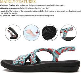 img 1 attached to Comfortable Sandals Lightweigh Warerproof Vacation Women's Shoes : Athletic