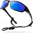 uv-protected bircen sport sunglasses with polarized lenses for driving, fishing, and cycling, ideal for men and women logo