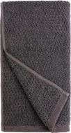 quick-dry diamond jacquard hand towels set by everplush - charcoal, 4 pack (16 x 30 inches) logo