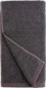 img 3 attached to Quick-Dry Diamond Jacquard Hand Towels Set By Everplush - Charcoal, 4 Pack (16 X 30 Inches)