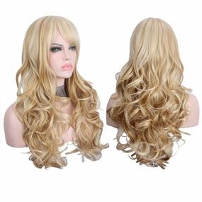 img 4 attached to Get A Stunning New Look With Anxin'S Blonde Long Synthetic Wig – Complete With Bangs, Heat Resistance, And Free Wig Cap And Gift Wrap!