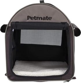 img 1 attached to 🐾 Convenient Petmate Portable Pet Home: Dark Taupe/Coffee Grounds Brown - A Portable Haven for Your Furry Friend