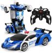 figrol rc car robot toy - 2.4g remote control deformation car with one button transformation, 360 speed drifting, and 1:18 scale for children logo