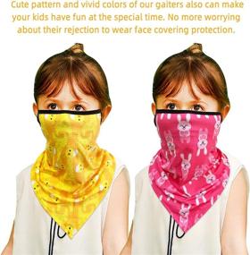 img 1 attached to Bandanas Loops Gaiter School Scarf Girls' Accessories via Cold Weather