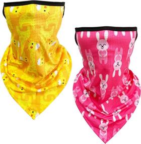 img 4 attached to Bandanas Loops Gaiter School Scarf Girls' Accessories via Cold Weather