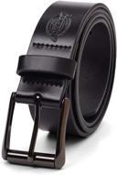 dickies mens leather stitch black men's accessories : belts logo