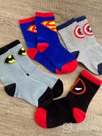 картинка 1 прикреплена к отзыву Веселые и удобные детские носки с мультяшным дизайном для 3-6-летних – Супермен, Человек-паук, Бэтмен, Флэш! от Lauren Marley