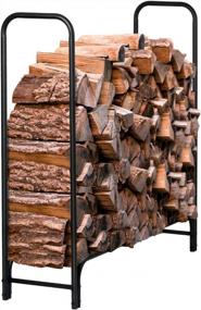 img 4 attached to Keep Your Firewood Neat And Tidy With SYNTRIFIC 4FT Firewood Rack – Sturdy Wrought Iron Log Holders For Outdoor Storage And Easy Access