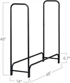 img 3 attached to Keep Your Firewood Neat And Tidy With SYNTRIFIC 4FT Firewood Rack – Sturdy Wrought Iron Log Holders For Outdoor Storage And Easy Access