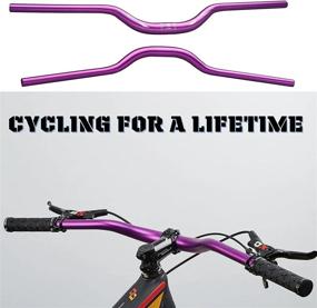 img 1 attached to Corki Cycles Topo Mid Rise MTB Riser Handlebar - Lightweight Aluminum Alloy, Wide 780Mm Width, 50Mm Rise - Perfect For Mountain Biking - Stylish Purple Design