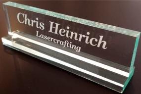 img 3 attached to Custom Engraved Desk Name Plate - Glassy Acrylic Material, 2X8 Inches, Perfect For Personalization In Professional Settings