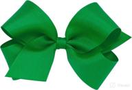 🎀 weestay clip: stylish medium grosgrain hair bow for girls with plain wrap логотип