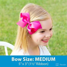 img 3 attached to 🎀 WeeStay Clip: Stylish Medium Grosgrain Hair Bow for Girls with Plain Wrap