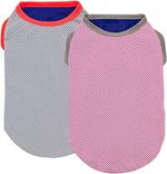 kyeese 2 pack dog shirts dogs breathable instant dogs vest lightweight for summer dog apparel (medium (pack of 2), pink+grey) logo