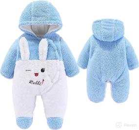 img 3 attached to Newborn Cartoon Snowsuit Winter Jumpsuit Apparel & Accessories Baby Boys best: Clothing