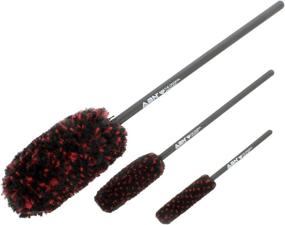 img 1 attached to 🧹 ABN 3-Piece Kit: Original Wheel Woolies Brush Stick Tool for Car Wheel Rim Cleaning - Tire Woolie Wooly Wand Set (3 Brushes)