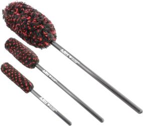 img 3 attached to 🧹 ABN 3-Piece Kit: Original Wheel Woolies Brush Stick Tool for Car Wheel Rim Cleaning - Tire Woolie Wooly Wand Set (3 Brushes)