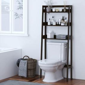 img 3 attached to Maximize Bathroom Storage With UTEX 3-Shelf Organizer Over Toilet In Espresso Finish