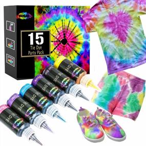 img 1 attached to 15-Color Mosaiz Spray Tie Dye Kit For Creative DIY Fabric Dyeing Activities Indoors Or Outdoors - Perfect Summer Fun For Kids And Adults