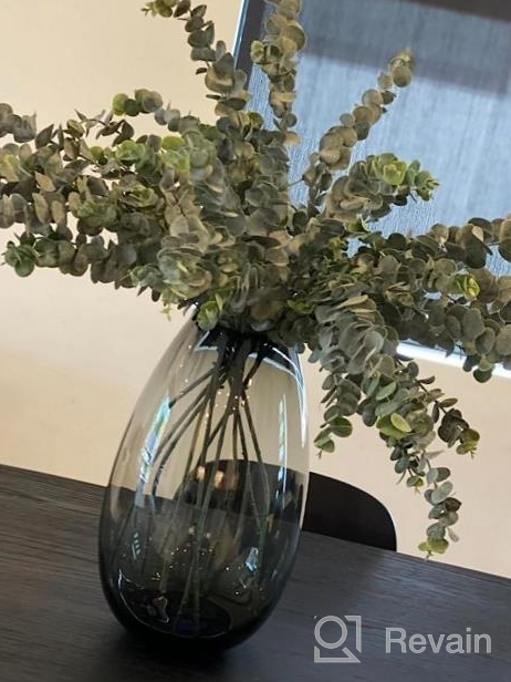 img 1 attached to 6 Pack Artificial Greenery Stems Fake Silver Dollar Eucalyptus Leaves Bush For Wedding Jungle Baby Shower Party Bouquet Vase Centerpiece Decor In Dusty Green review by Matt Tbone