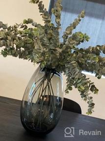 img 8 attached to 6 Pack Artificial Greenery Stems Fake Silver Dollar Eucalyptus Leaves Bush For Wedding Jungle Baby Shower Party Bouquet Vase Centerpiece Decor In Dusty Green