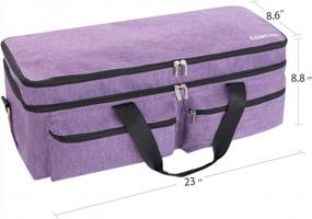 img 3 attached to Convenient Double-Layer Carrying Bag For Cricut Explore Air And Maker With KGMCARE Travel Tote: Perfect For Machine And Supplies Transportation - Purple