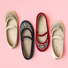 img 2 attached to 👠 DREAM PAIRS Little Aurora 03 Communion Girls' Shoes - Stylish Flats for Effortless Elegance