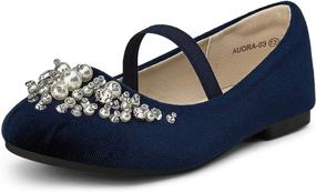 img 4 attached to 👠 DREAM PAIRS Little Aurora 03 Communion Girls' Shoes - Stylish Flats for Effortless Elegance