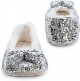 img 2 attached to Surblue Women‘S Ballerina Bing Metallic Shine Warm Indoor House Cozy Sequin Slippers/Shoes