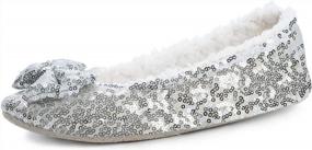 img 4 attached to Surblue Women‘S Ballerina Bing Metallic Shine Warm Indoor House Cozy Sequin Slippers/Shoes