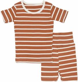 img 4 attached to Милый комплект хлопковой пижамы для малышей с облегающей посадкой для мальчиков и девочек: размеры 6–7 лет, одежда для сна AVAUMA