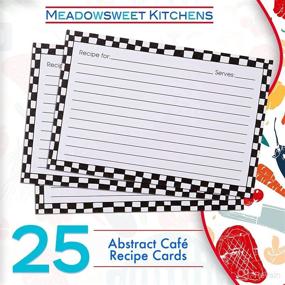 img 3 attached to 📚 Meadowsweet Kitchens Recipe Card Set - 25 Recipe Cards, 4 x 6 Inch - Ideal Size for Recipe Card Box, Wedding & Bridal Shower Recipe Cards, DIY Recipe Book - Abstract Cafe Design - Perfect for Newlyweds