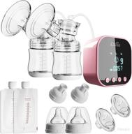 🤱 powerful double electric breast pump, dual single breastfeeding pumps, 3 modes & 9 intensity levels, gentle suction, pain-free experience, user-friendly controls, 2 flange sizes, rechargeable milk extractor for home and travel logo