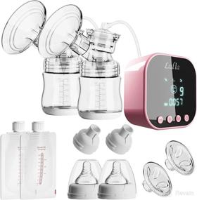 img 4 attached to 🤱 Powerful Double Electric Breast Pump, Dual Single Breastfeeding Pumps, 3 Modes & 9 Intensity Levels, Gentle Suction, Pain-Free Experience, User-Friendly Controls, 2 Flange Sizes, Rechargeable Milk Extractor for Home and Travel