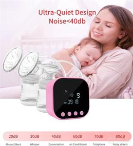 img 2 attached to 🤱 Powerful Double Electric Breast Pump, Dual Single Breastfeeding Pumps, 3 Modes & 9 Intensity Levels, Gentle Suction, Pain-Free Experience, User-Friendly Controls, 2 Flange Sizes, Rechargeable Milk Extractor for Home and Travel