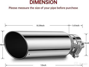 img 3 attached to IFOKA Универсальная выхлопная труба из хромированной нержавеющей стали