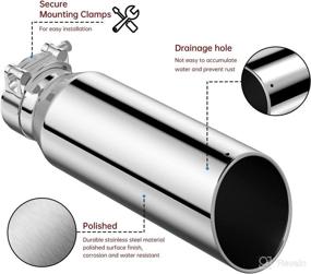 img 1 attached to IFOKA Универсальная выхлопная труба из хромированной нержавеющей стали