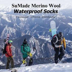 img 1 attached to Stay Dry And Comfortable With SuMade Merino Wool Waterproof Socks For Hiking, Cycling, And Wading