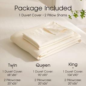 img 3 attached to Soft And Cozy Queen Size Cream Boho Bedding Set - Pre-Washed Duvet Cover With 2 Pillowcases - Comfy 3-Piece Bed Set In Cream White For A Comfortable And Relaxing Bedroom Experience