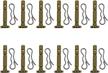 12 piece shear pin and cotter pin set for mtd 738-04155 cub & troy-bilt snow thrower logo