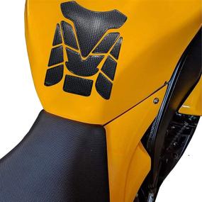 img 4 attached to 🏍️ Motorcycle Gas Tank Protectors: Universal Sticker Decals for Scratch Protection - Black#4