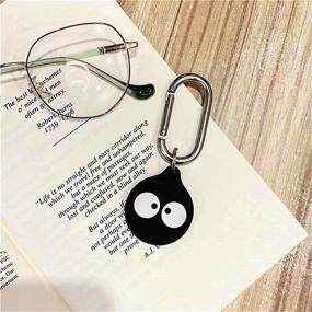 img 1 attached to 2021 Soft Silicone AirTags Case with Cute 3D Animation Design, Wireless GPS Location Tracker for Case, Keychain Included - Stylish and Portable Finder Accessory (Black)