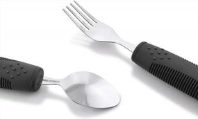 img 1 attached to Celley Adaptive Utensils Set For Elderly, Arthritis, Parkinson'S And Handicapped, Non-Weighted - Improve Daily Dining With 4-Piece Kit