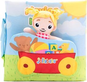 img 4 attached to 📚 Jollybaby Pretend Play Cloth Books for Babies, Soft Touch & Feel Books for 0-12 Months, Infant Crinkle Activity Book, Educational Toy with 9 Sensory Items, Toddler Busy Books (Playing House)