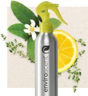 🍋 enviroscent non-toxic room & home spray (3-piece set) air freshener (lemon leaf + thyme) infused with essential oils - ultimate fragrance spritz kit: includes 1 spritz trigger & 2 refillable bottles логотип