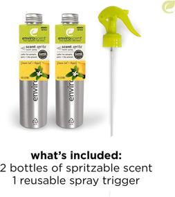 img 3 attached to 🍋 Enviroscent Non-Toxic Room & Home Spray (3-Piece Set) Air Freshener (Lemon Leaf + Thyme) Infused with Essential Oils - Ultimate Fragrance Spritz Kit: Includes 1 Spritz Trigger & 2 Refillable Bottles