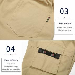 img 1 attached to APTRO Men'S Cargo Shorts Elastic Waistband Relaxed Fit Summer Casual Cotton Work Shorts