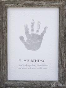 img 4 attached to The Grandparent Gift Baby's First Birthday Keepsake Kit: Capture Precious Moments with Farmhouse Style Frame in Grey